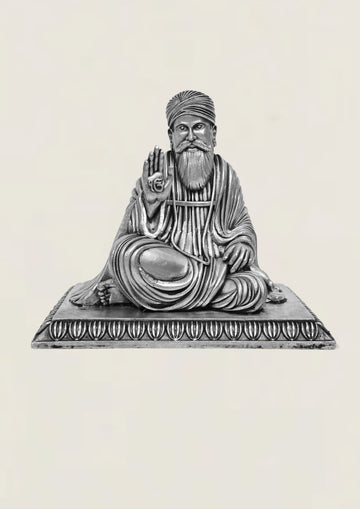 3D Guru Nanak - Pure 925 Silver Idol