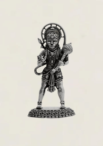 Ashirwad Hanuman - Pure 925 Silver Idol