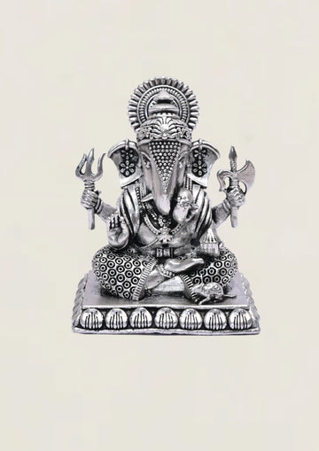 Dagdu Ganesh - Pure 925 Silver Idol