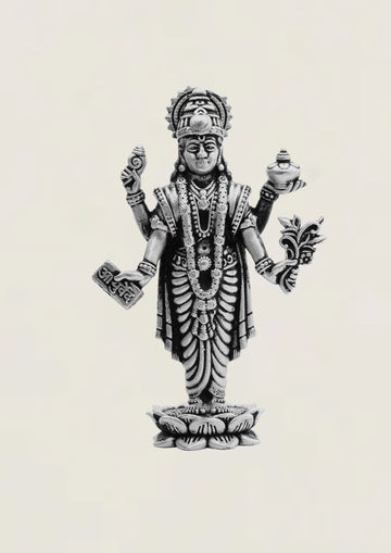 Dhanvanthri - Pure 925 Silver Idol