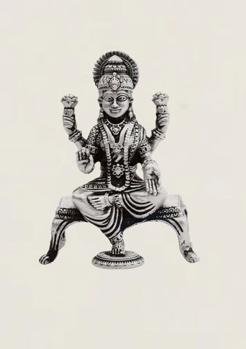 Leg Down Laxmi - Pure 925 Silver Idol