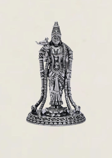 Meenakshi Amma - Pure 925 Silver Idol