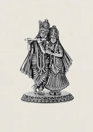 2D Radha Krishna - Pure 925 Silver Idol