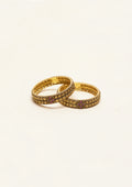 Vimala Pankh Nakashi Gold Finish Bangle Pair