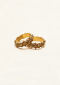 Rasa Mudra Nakashi Gold Finish Bangle Pair