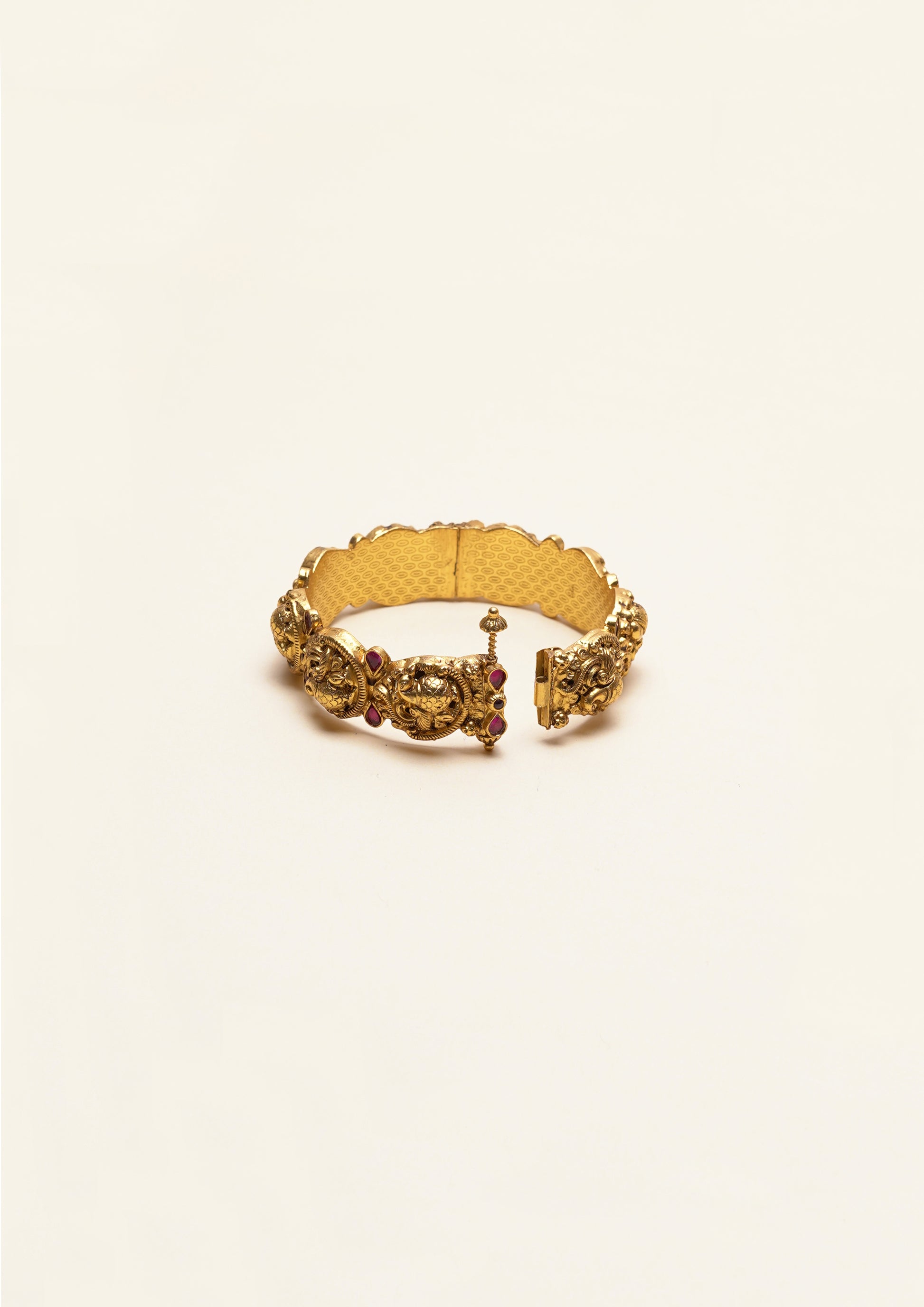 Rasa Mudra Nakashi Gold Finish Bangle Pair