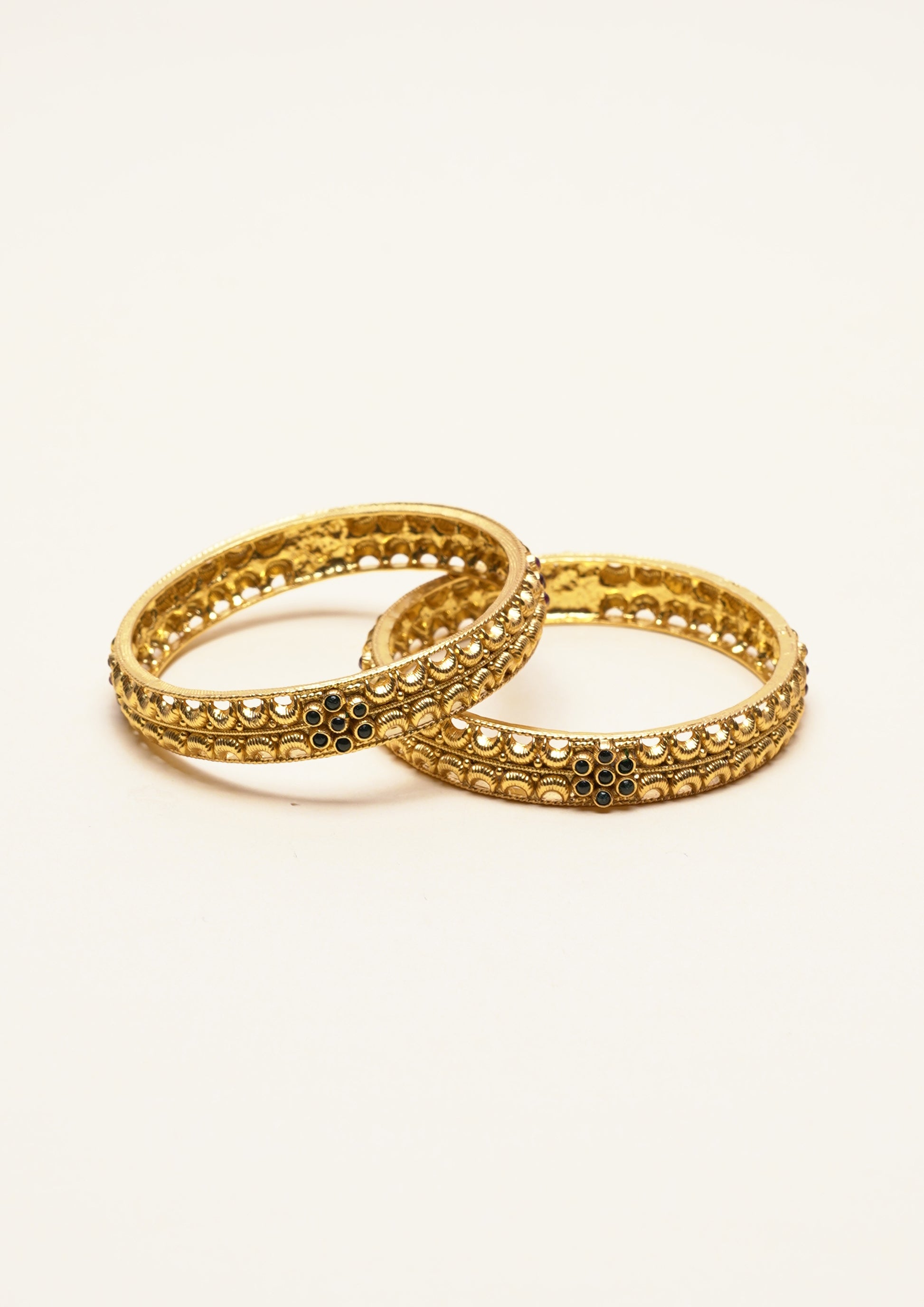 Komal Chooda Nakashi Gold Finish Bangle Pair