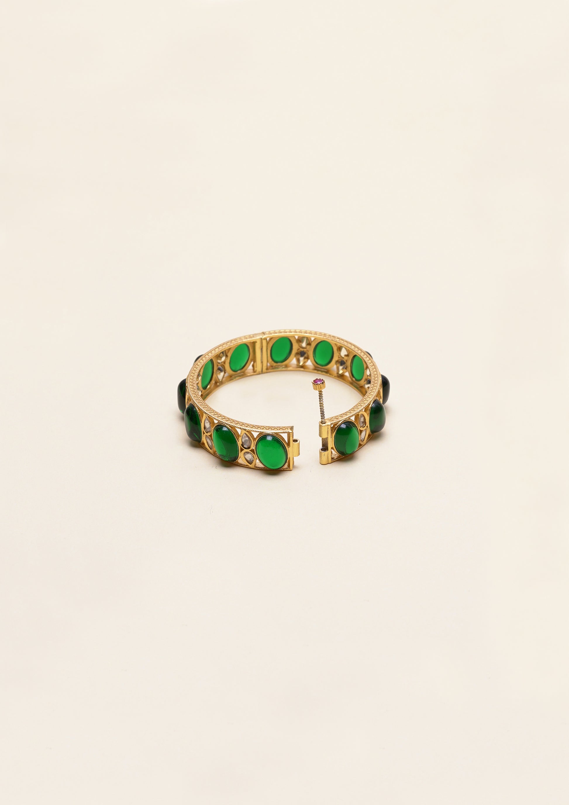 Ananya Kanaka Polki Gold Finish Bangle Pair