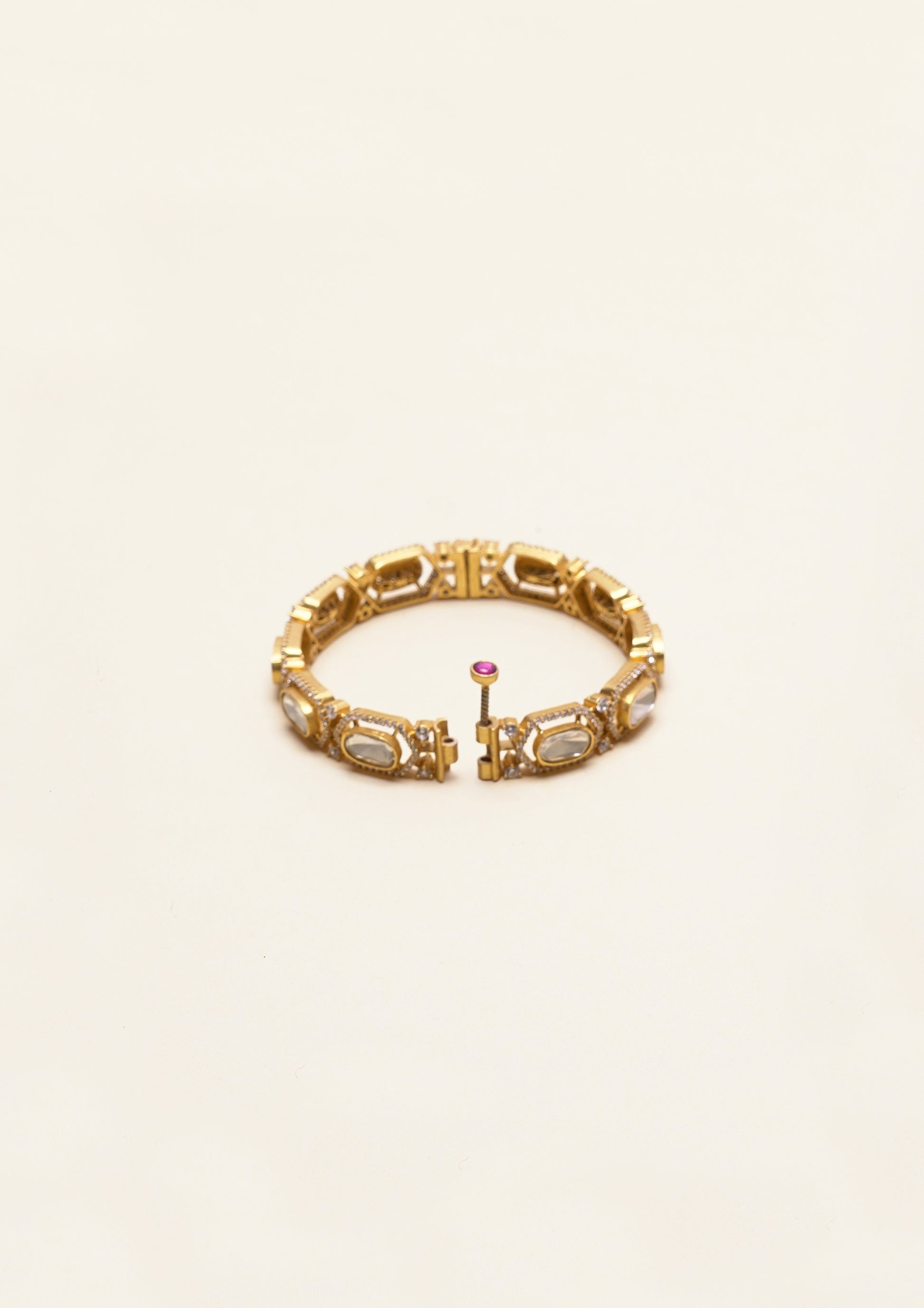 Anupama Kavya Polki Gold Finish Bangle Pair
