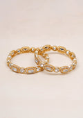 Saubhagya Kanta Polki Gold Finish Bangle Pair