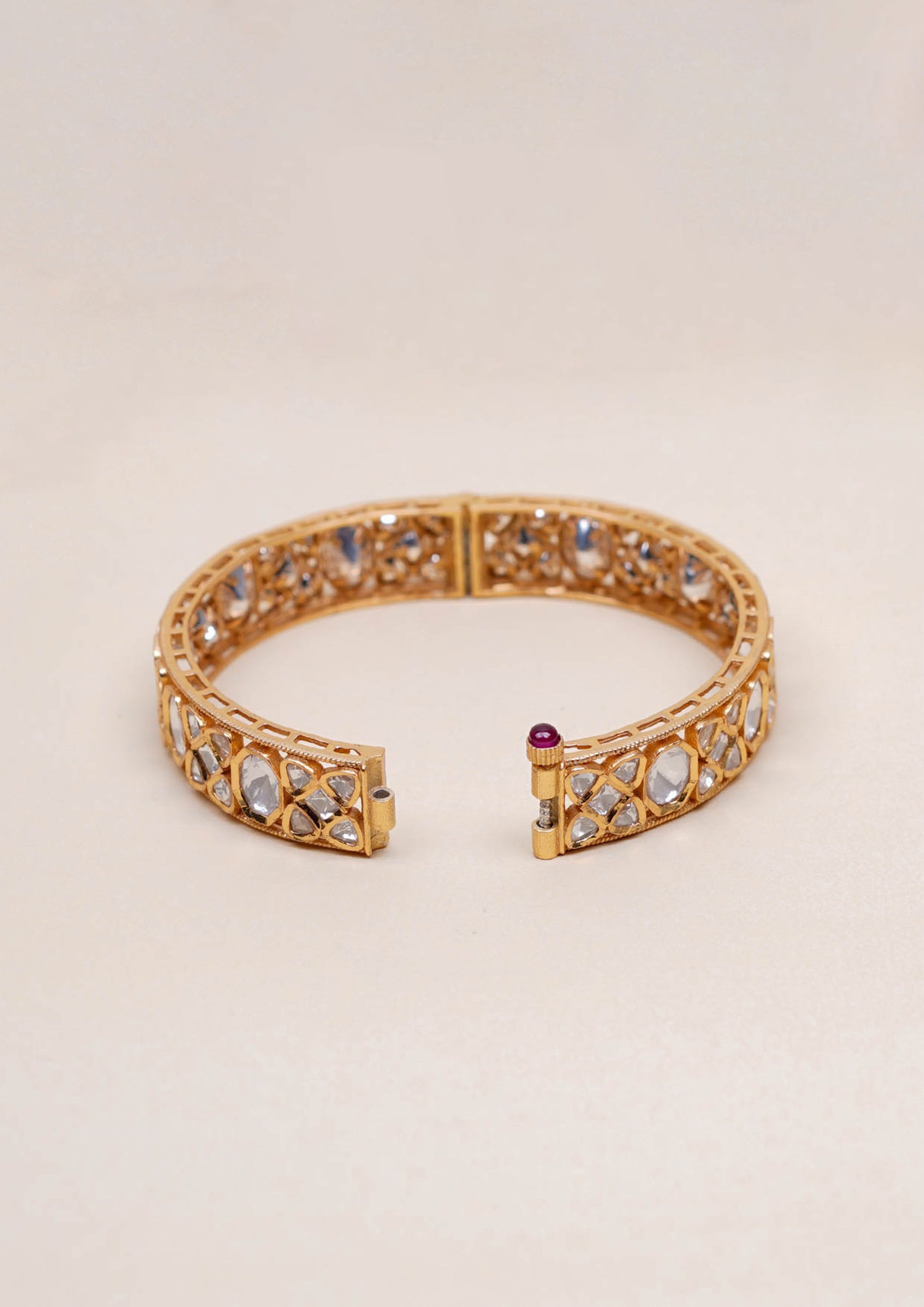 Ratna Shringara Polki Gold Finish Bangle Pair