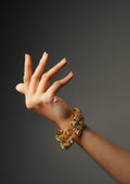 Aabharana Kantha Polki Gold Finish Bangle Pair