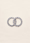 Vrinda Aabhushan Polki Oxidized Silver Finish Bangle Pair