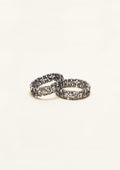 Nava Shringar Polki Oxidized Silver Finish Bangle Pair