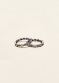 Shringara Kanthi Polki Oxidized Silver Finish Bangle Pair