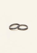 Amrita Nupura Polki Oxidized Silver Finish Bangle Pair