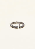 Amrita Nupura Polki Oxidized Silver Finish Bangle Pair