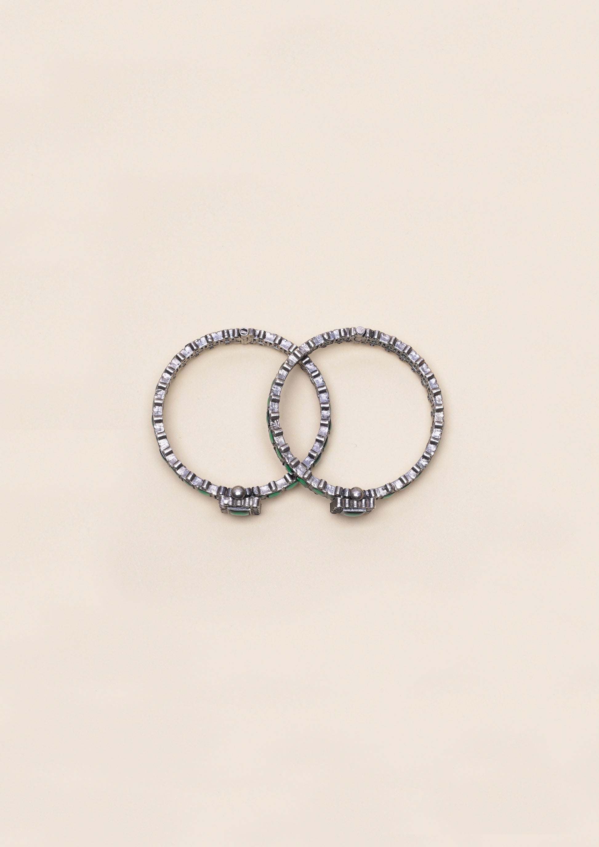 Kanti Kankana Premium Oxidized Silver Finish Bangle Pair