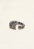 Abhiruchi Sanketa Nakashi Oxidized Silver Finish Single Kada