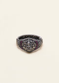 Prerna Sringara Nakashi Oxidized Silver Finish Single Kada