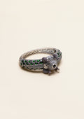 Prakasha Swara Premium Oxidized Silver Finish Single Kada