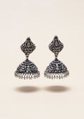 Kamala Ratna Nakashi Oxidized Silver Finish Jhumki