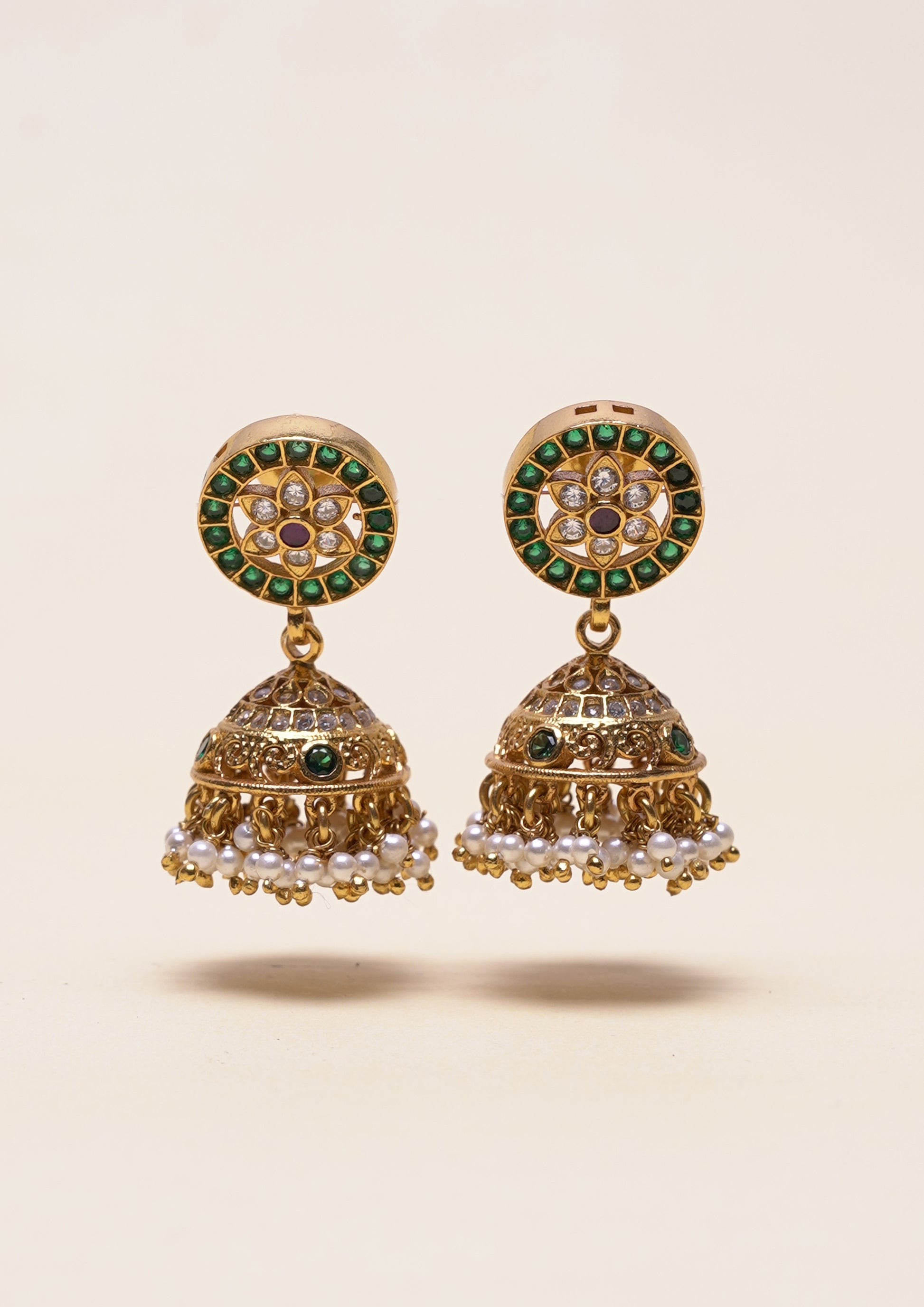 Shloka Kanti Premium Gold Finish Jhumki