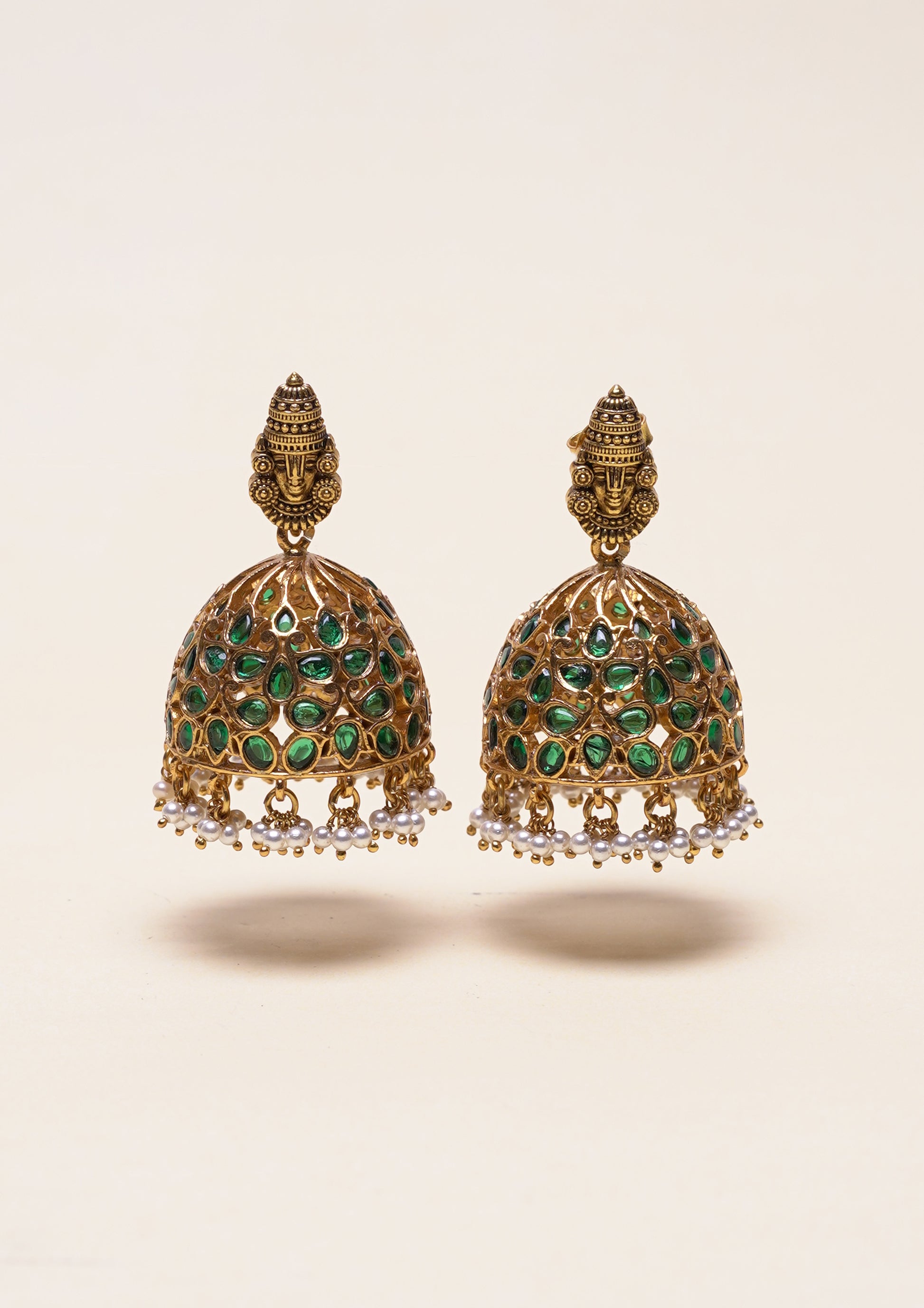 Rasa Ratna Premium Gold Finish Jhumki