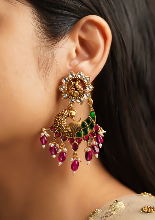 Nandita Kamala Kundan Gold Finish Dangle