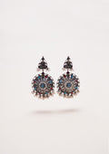 Vinayita Kanti Nakashi Oxidized Silver Finish Dangle
