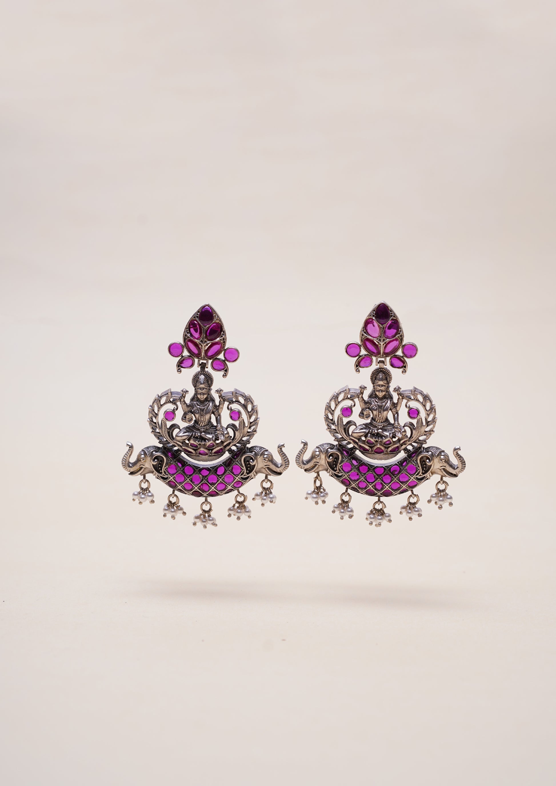 Prakasha Tarangini Premium Oxidized Silver Finish Dangle