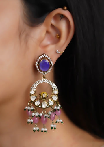 Chandra Manohara Victorian Golden Hue Finish Jhumka