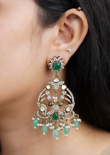 Divya Tarangini Victorian Golden Hue Finish Jhumka