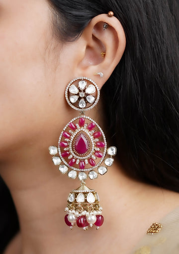 Bhavana Kanti Victorian Golden Hue Finish Jhumka