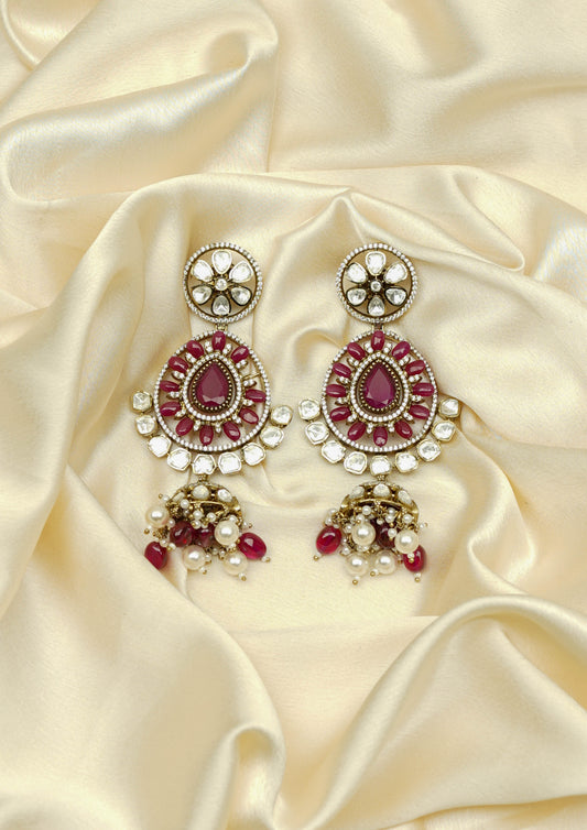 Bhavana Kanti Victorian Golden Hue Finish Jhumka