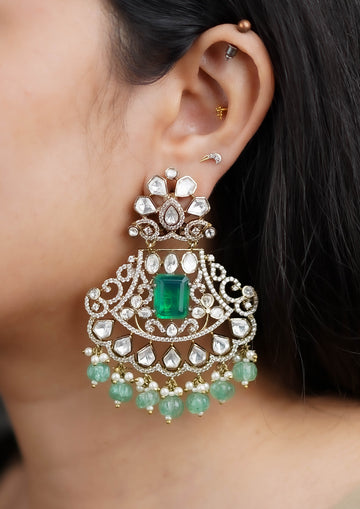 Abhijna Malika Victorian Golden Hue Finish Jhumka