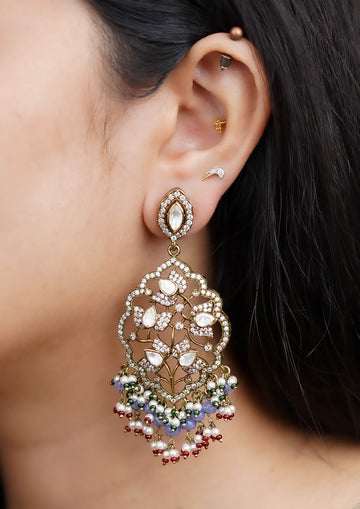 Shiva Manohara Victorian Golden Hue Finish Jhumka