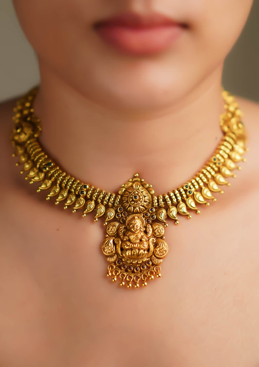 Hiranya Megha Nakashi Gold Finish Necklace