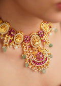 Suvarna Shikha Nakashi Gold Finish Necklace