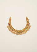 Pushpa Varna Nakashi Gold Finish Necklace