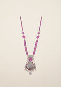 Shubha Nava Nakashi Oxidized Silver Finish Necklace