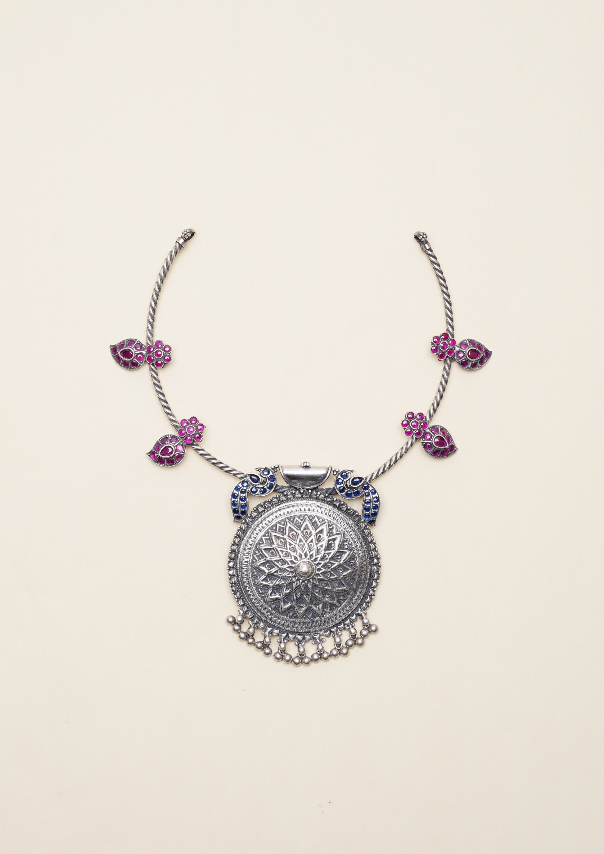 Shubha Rekha Limited Edition Oxidized Silver Finish Necklace