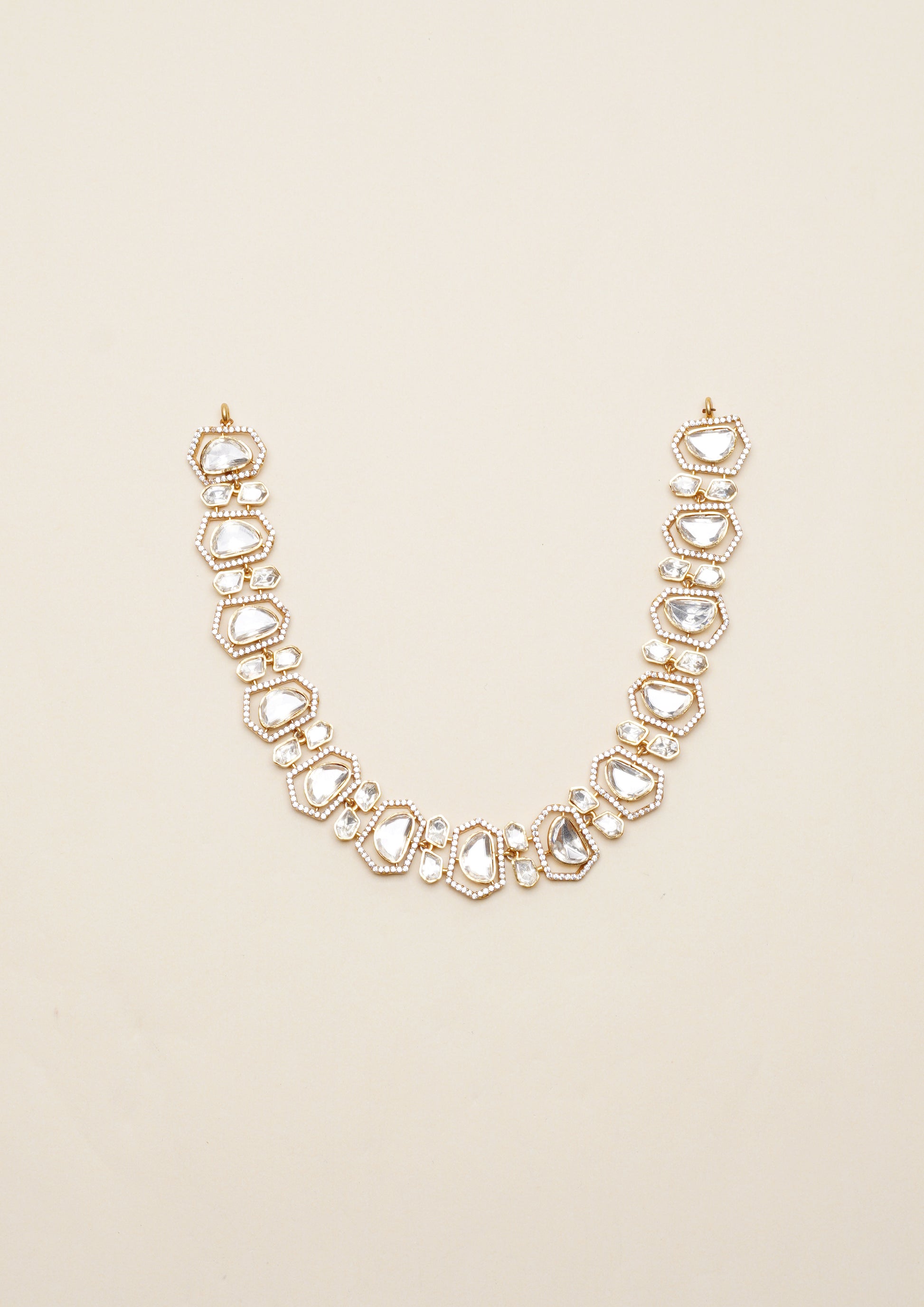 Hiranya Nava Polki Gold Finish Necklace