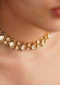 Hiranya Nava Polki Gold Finish Necklace