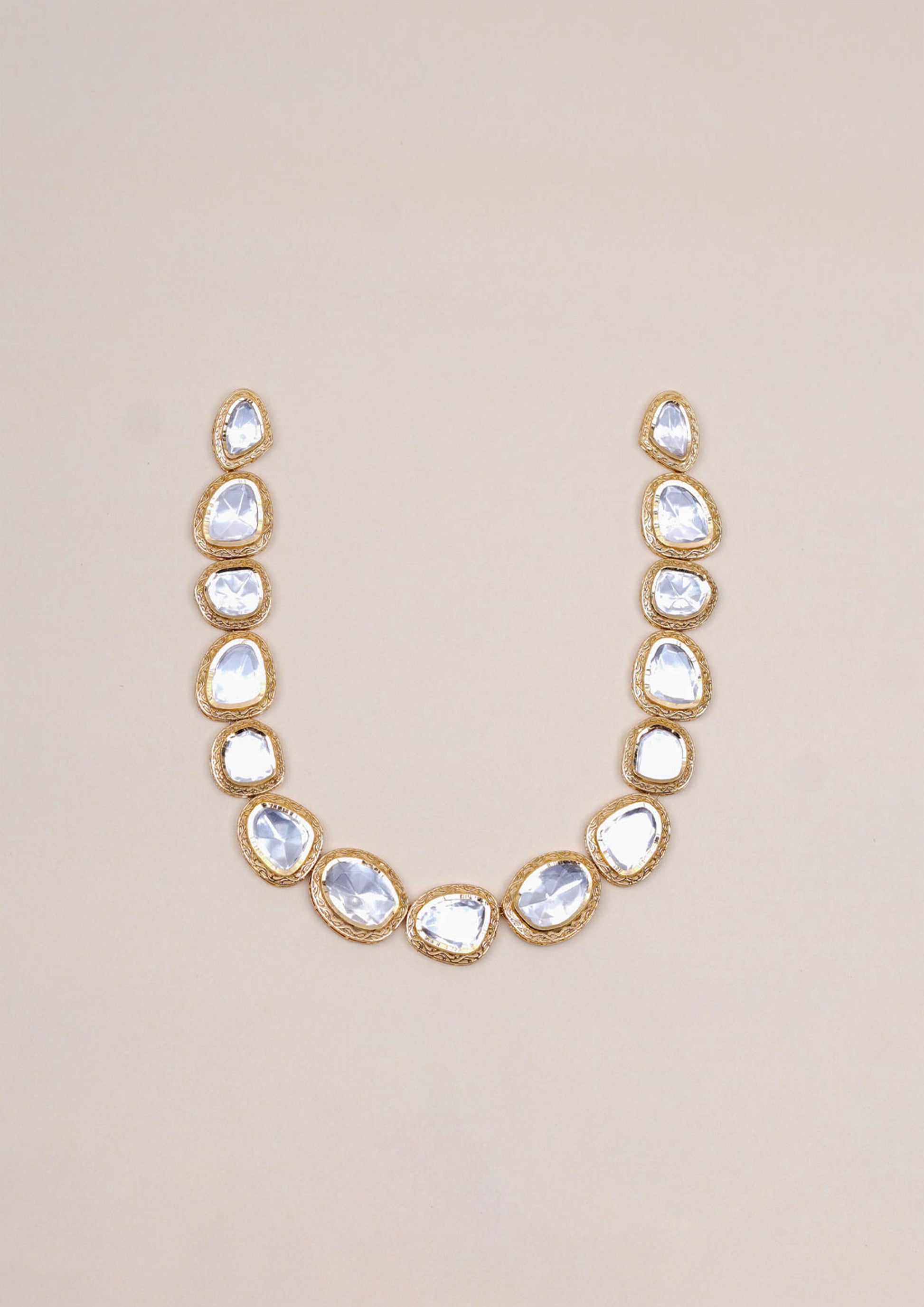 Shubha Kiritam Polki Gold Finish Necklace