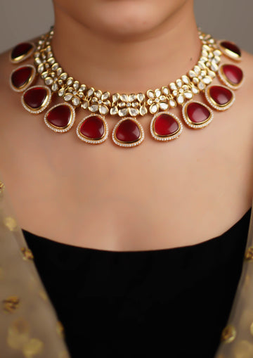 Mahima Kanti Polki Gold Finish Necklace