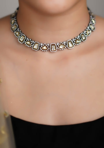 Bhavana Manjari Polki Dual Tone Finish Necklace
