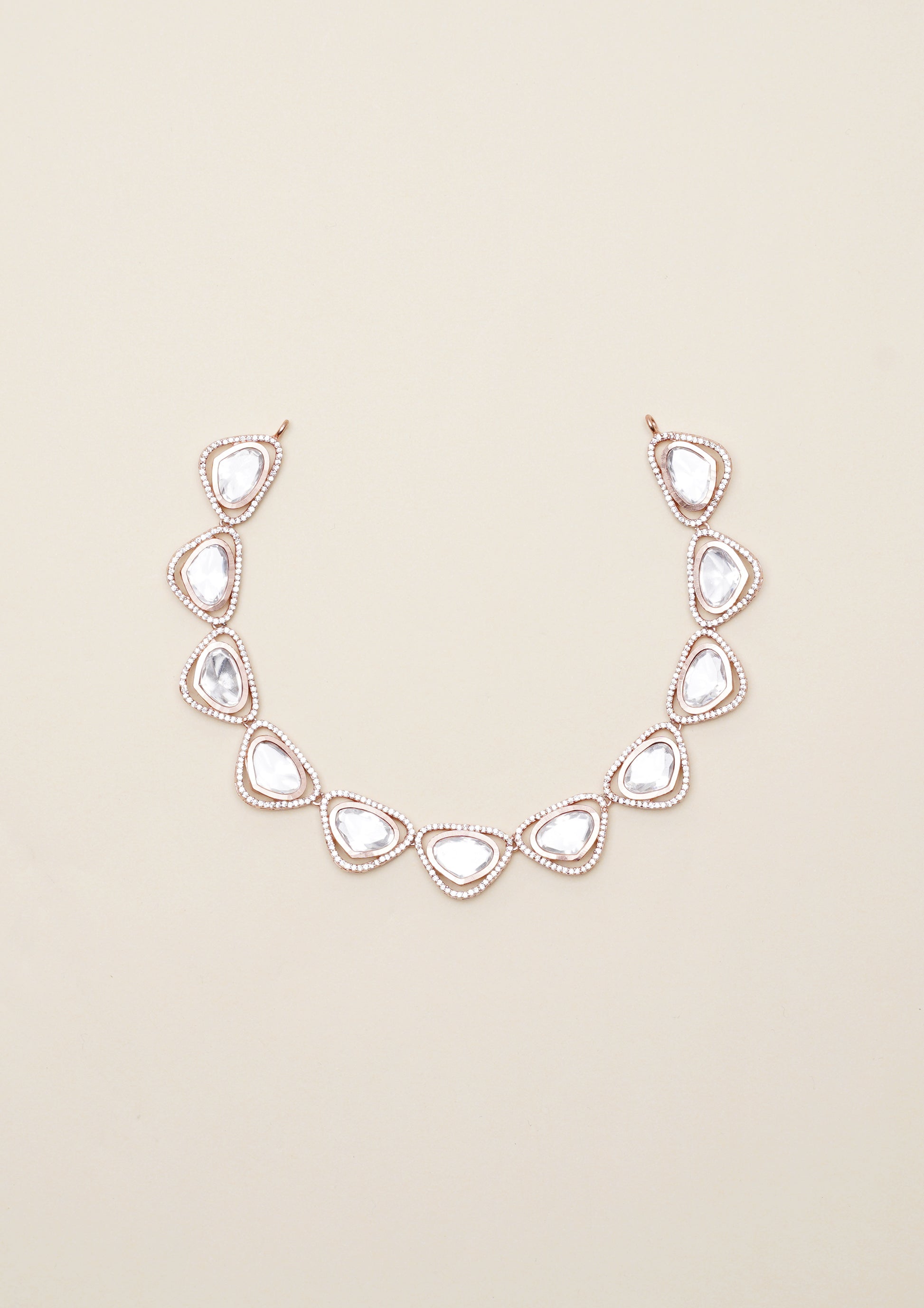 Samhita Kusuma Polki Rose Gold Finish Necklace