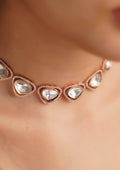 Samhita Kusuma Polki Rose Gold Finish Necklace