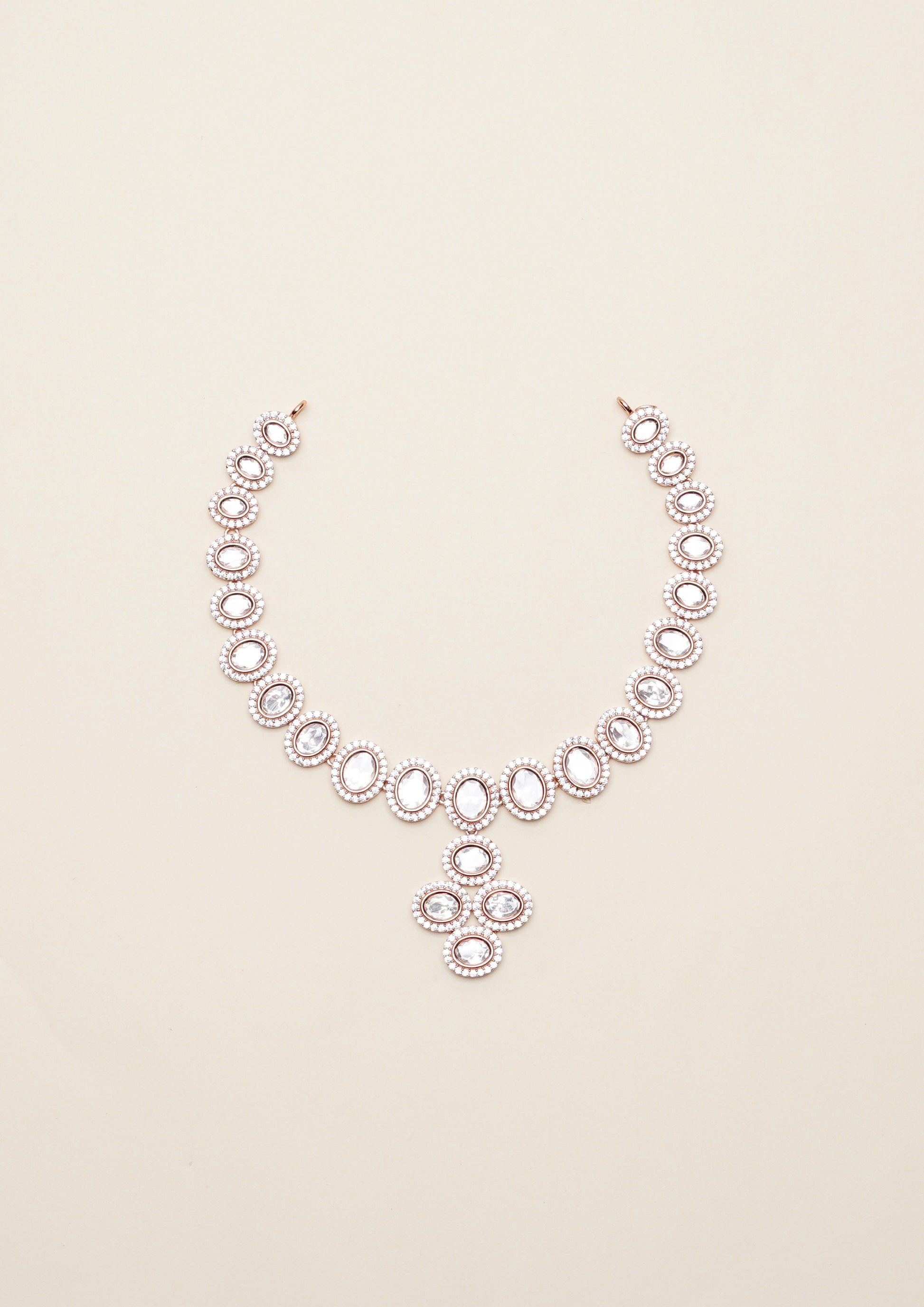 Ratna Tarangini Polki Rose Gold Finish Necklace